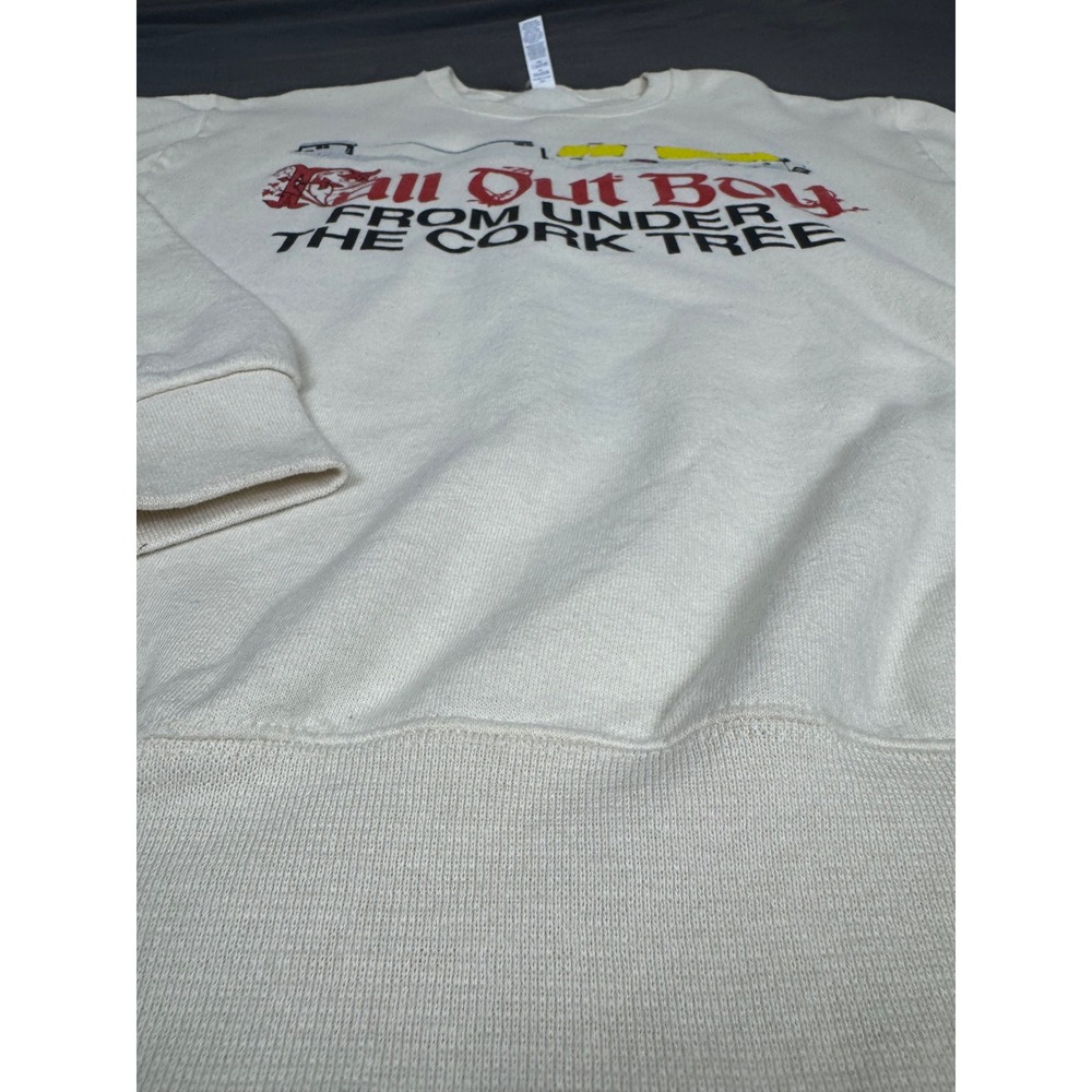 Fall Out Boy From Under The Cork Tree Sweatshirt Jerzees Small Cream Lightweight - Picture 9 of 16